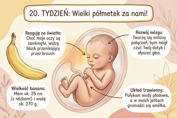 20 Wielkość i waga dziecka w 20 tygodniu